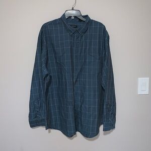 Van Heusen Blue Casual Button Down Shirt XXL